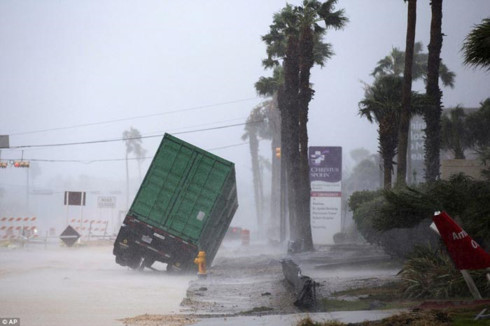 Donald Trump visits hurricane-hit Texas