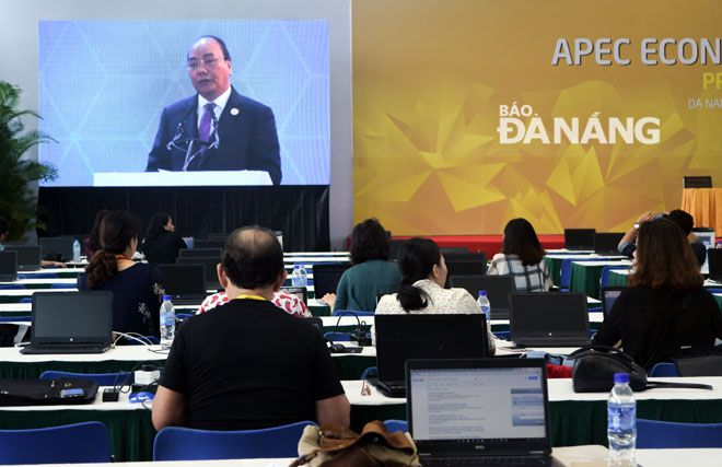 Work at APEC International Press Centre