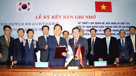 Ho Chi Minh city establishes friendly and cooperative relations with Korean locality