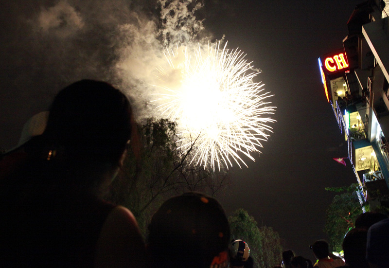 Fireworks in Ho Chi Minh city on New Year’s Eve 2018