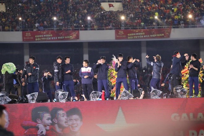 U23 football team honoured at grand ceremony