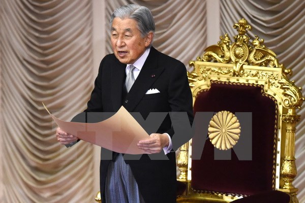 Japan’s Emperor Akihito delivers New Year’s greetings
