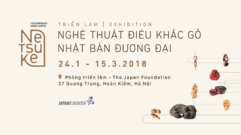 Traveling exhibition contemporary wood-carved netsuke
