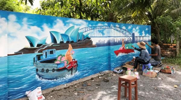 Vietnam-Australia mural village in Dong Thap to attract visitors