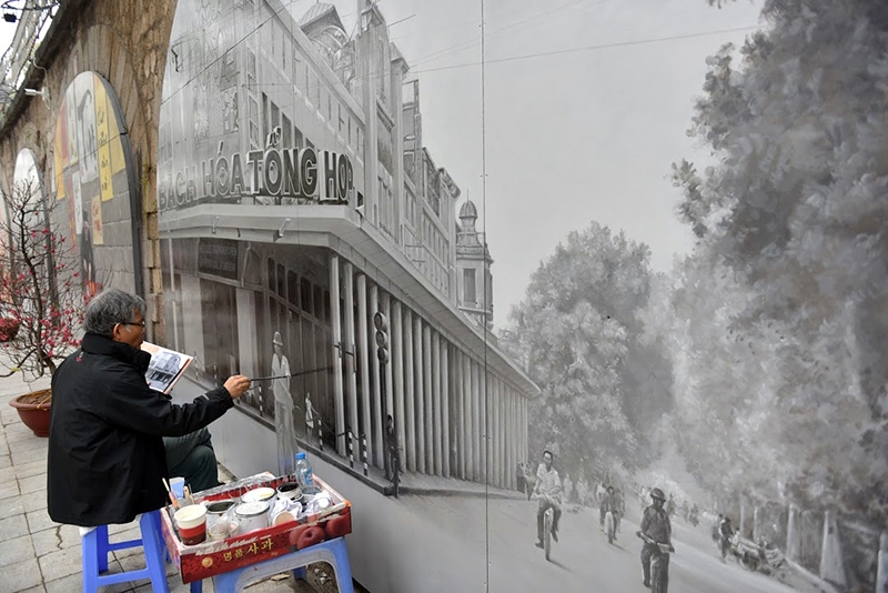 Back to Old Hanoi with colourful street murals
