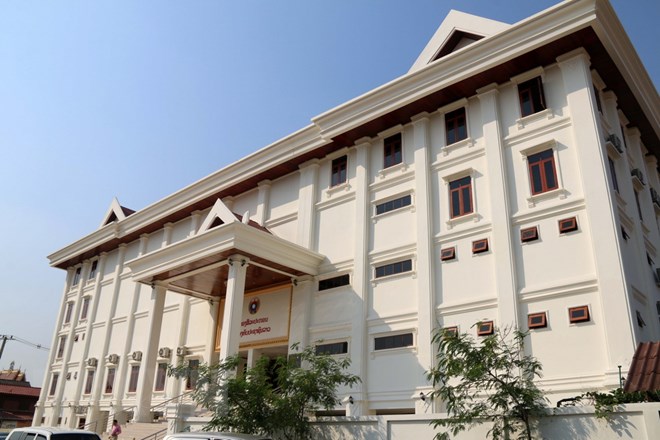 Vietnam-funded headquarters of Lao military art troupe