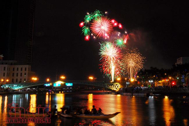 Fireworks display in Ho Chi Minh city on April 30th