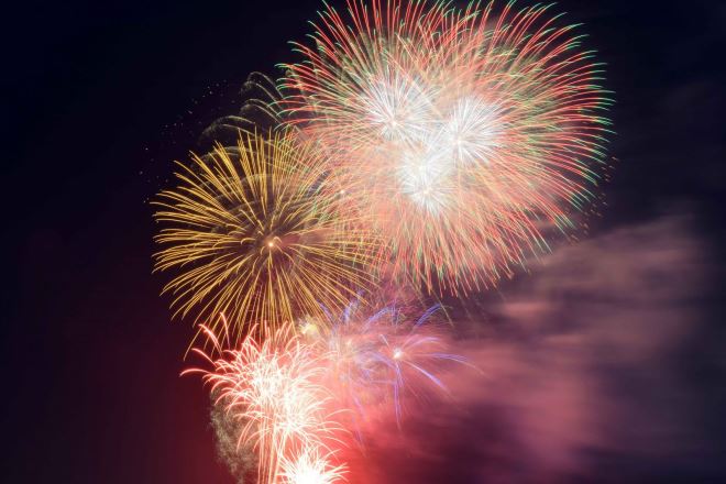 Fireworks show at two locations in HCM city on April 30th