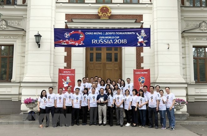 Vietnamese Embassy in Russia passionate with World Cup 2018