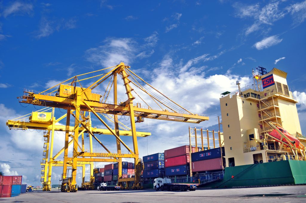 Container cargo through ports sees sharp growth