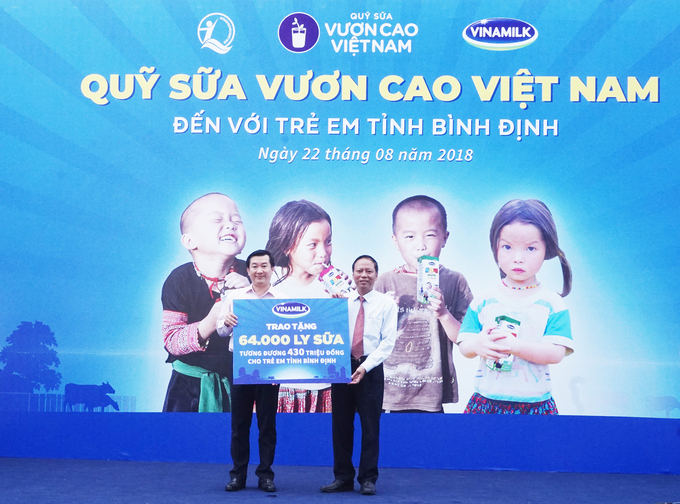 Thousands of servings of milk provided for children in Binh Dinh