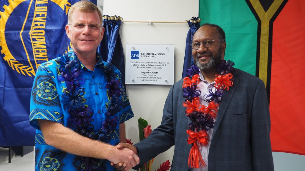 Prime Minister of Vanuatu ADB’s financing has helped Vanuatu achieve some real development results
