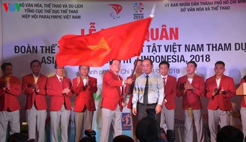 Vietnamese delegation departs for 2018 Asian Para Games