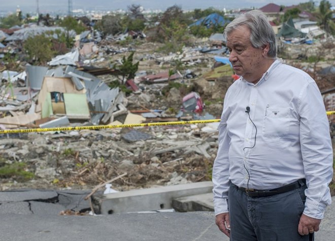 UN, WB leaders visit quake-hit Indonesian city