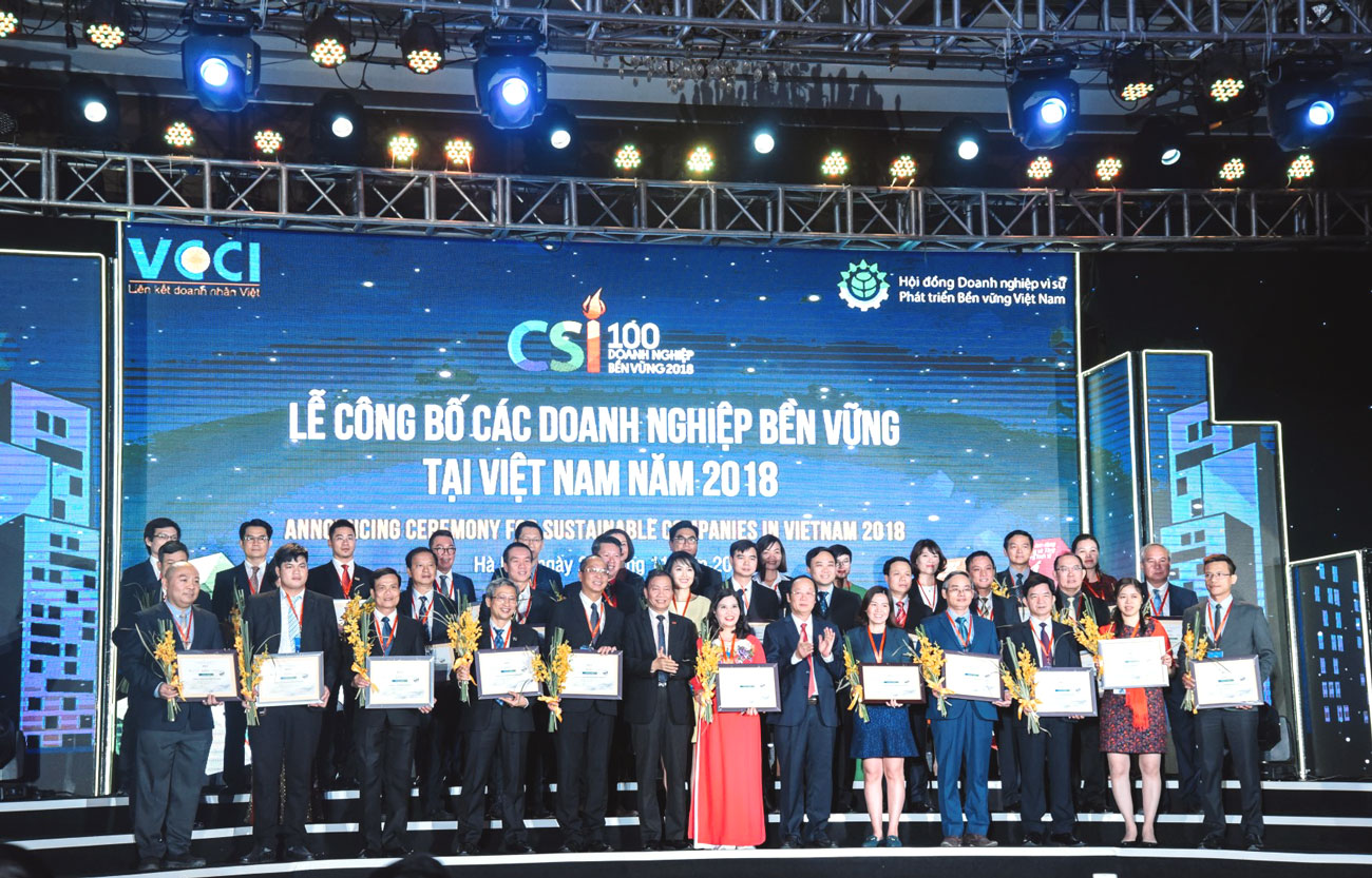 Top 100 sustainable companies in Vietnam 2018 honored