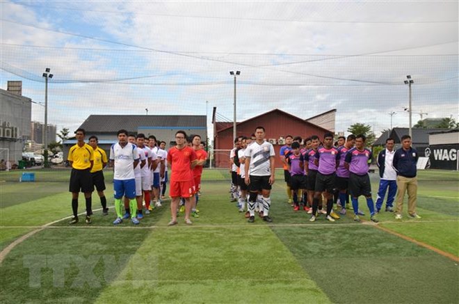 Friendship sports exchange between Vietnamese and Cambodian youth