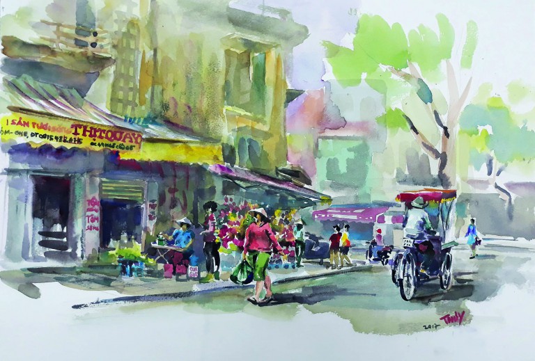 Preserving the beauty of Hanoi s old quarter through sketches