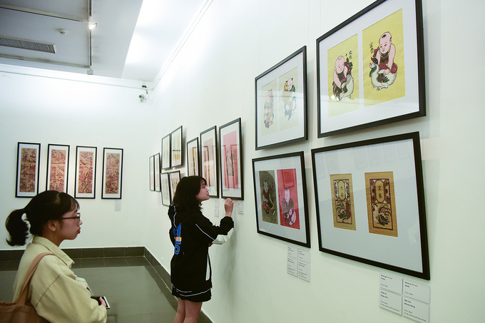 Traditional and contemporary Dong Ho folk paintings on display in Hanoi