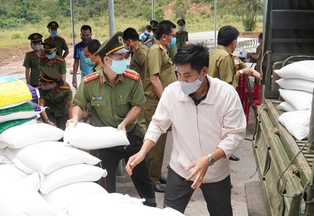 Medical supplies presented to Lao security departments