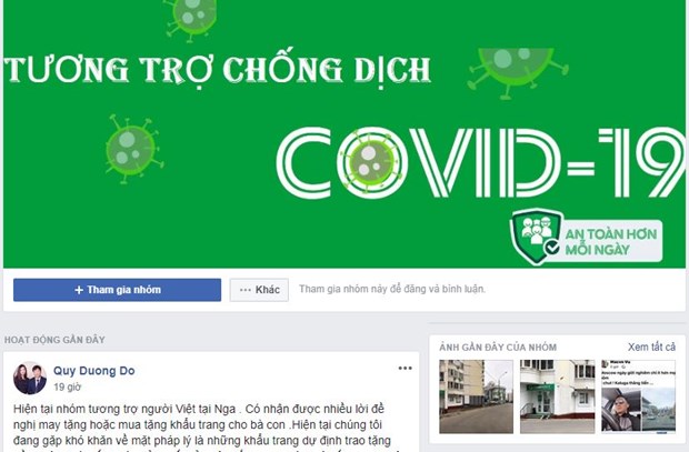Overseas Vietnamese in Russia support each other to fight COVID-19