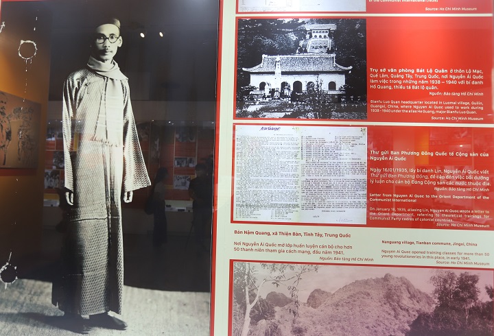 President Ho Chi Minh and imprints with Hanoi