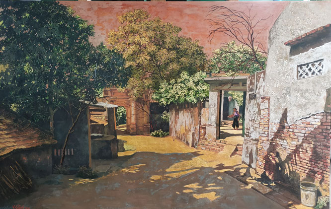 Art works on Hanoi’s ancient village on display in Hanoi