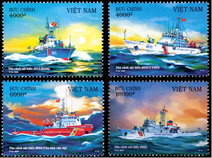 Stamp on Vietnam Coast Guard Ship issued