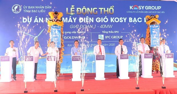 Work begins on 345-million-USD wind farm in Bac Lieu