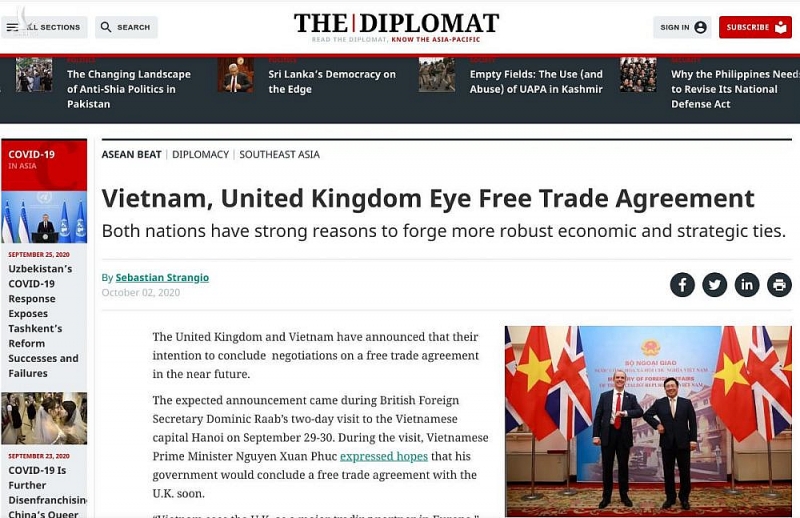 Vietnam, U K look to bilateral trade agreement The Diplomat