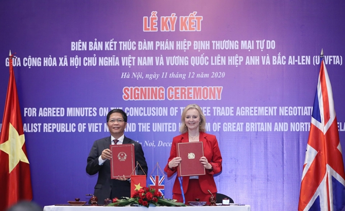 Vietnam, UK sign FTA, effective from December 31, 2020