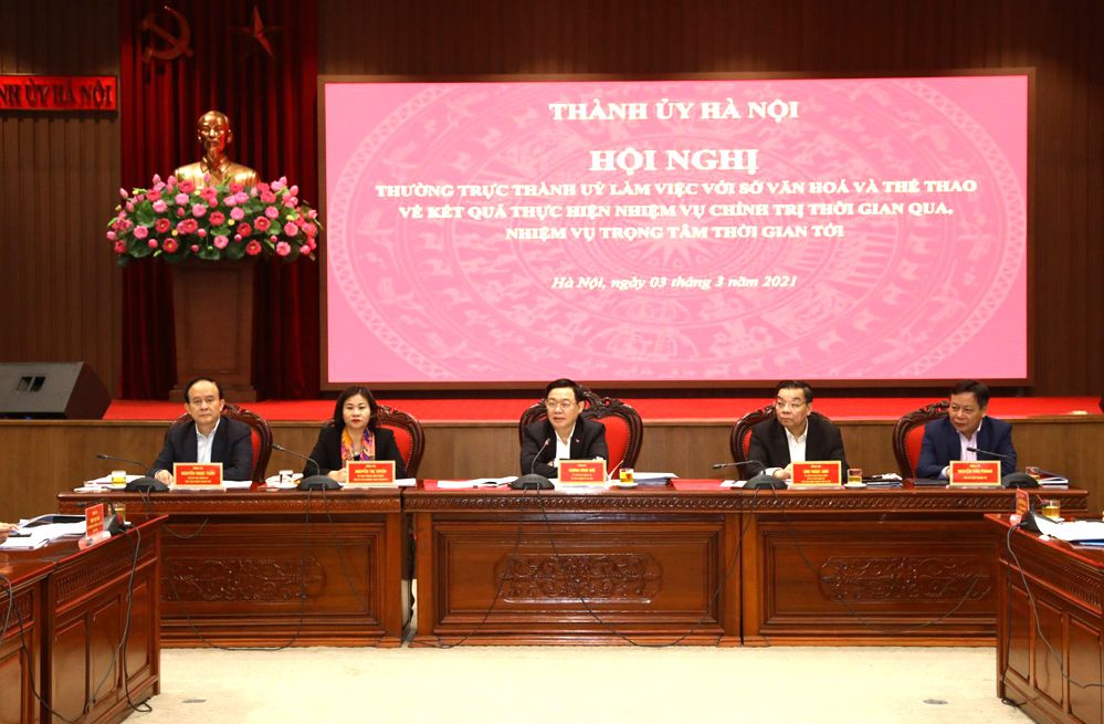Standing Board of the Hanoi City Party Committee work with City Department of Culture and Sports