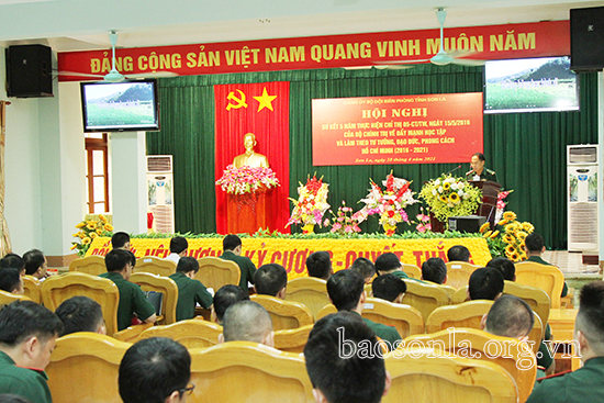 A conference to review the five-year implementation of the Directive 05 at Son La provincial Border Guards Party Committee