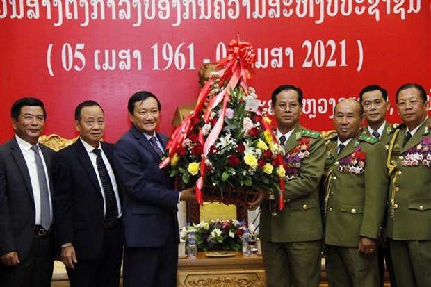 Greetings conveyed to Lao Public Security force on 60th founding anniversary