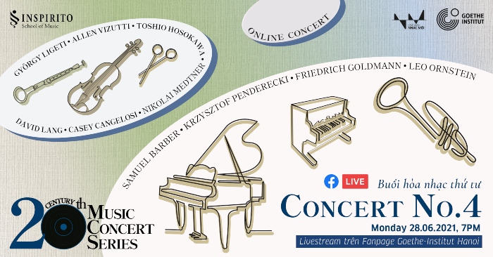 Concert Music of the 20th Century – Concert No 4 to be broadcast live