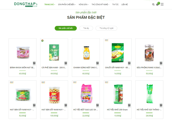 Dong Thap launches agricultural products website