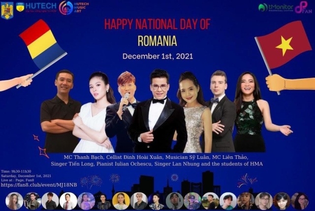 Online concert celebrates 103rd anniversary of Romania’s National Day