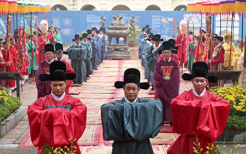 Spring royal rituals re-enacted at Thang Long Imperial Citadel