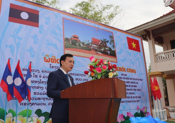 Groundbreaking ceremony for project to upgrade President Ho Chi Minh’s memorial site in Laos