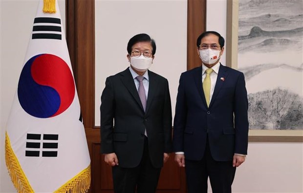 Vietnam’s foreign minister meets RoK’s parliament speaker, Deputy PM