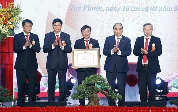 President attends ceremony recognising Binh Dinh’s Tuy Phuoc as new-style rural district