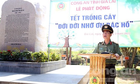 Gia Lai Public Security launches tree planting at historic site