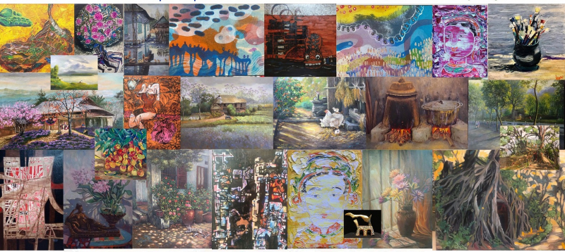 80 fine art works on display in Son Tay district