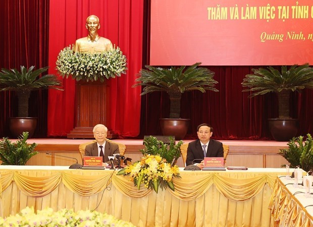 Party leader pays working visit to Quang Ninh province