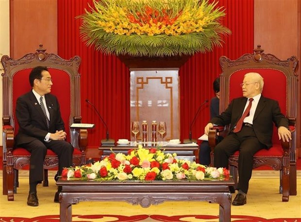 Party leader welcomes visiting Japanese PM Kishida Fumio
