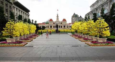 La rue florale Nguyên Huê au Têt du Singe