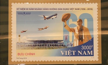 Emission de timbre à l occasion du 60e anniversaire de l aviation civile du Vietnam