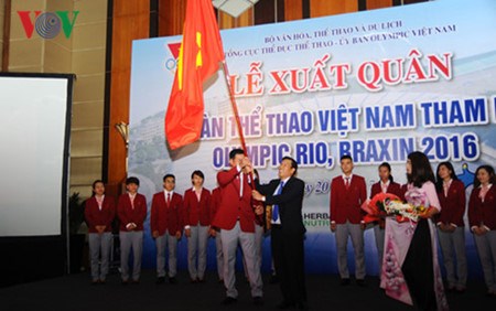 Cérémonie de départ des sportifs vietnamiens pour les JO de Rio 2016