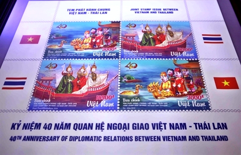 Publication d une collection de timbres commune Vietnam-Thaïlande