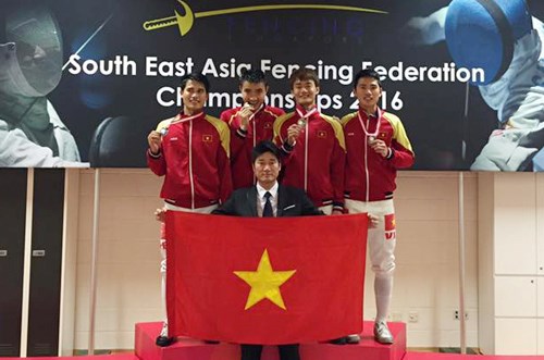Escrime  le Vietnam remporte deux médailles d’or aux Championnats d’Asie du Sud-Est 2016