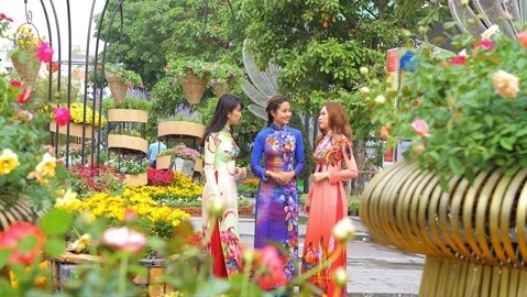 La rue florale Nguyên Huê à Hô Chi Minh-Ville